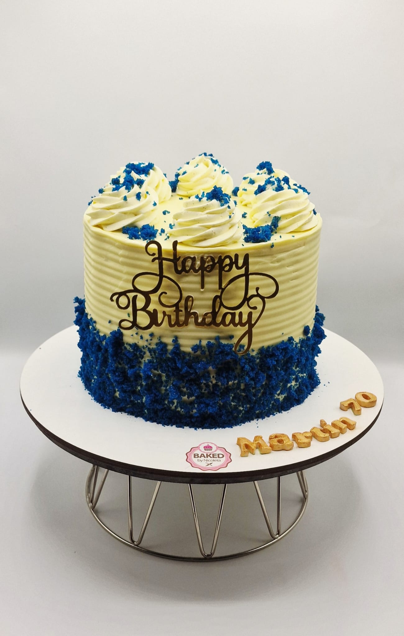 Bespoke custom celebration cake for Gentlemen & Milestones handcrafted by Nicoleta